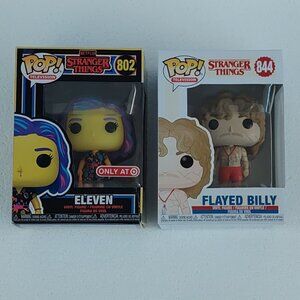 Funko Pop Netflix "Stranger Things" ELEVEN Target Exclusive #802 & Flayed Billy